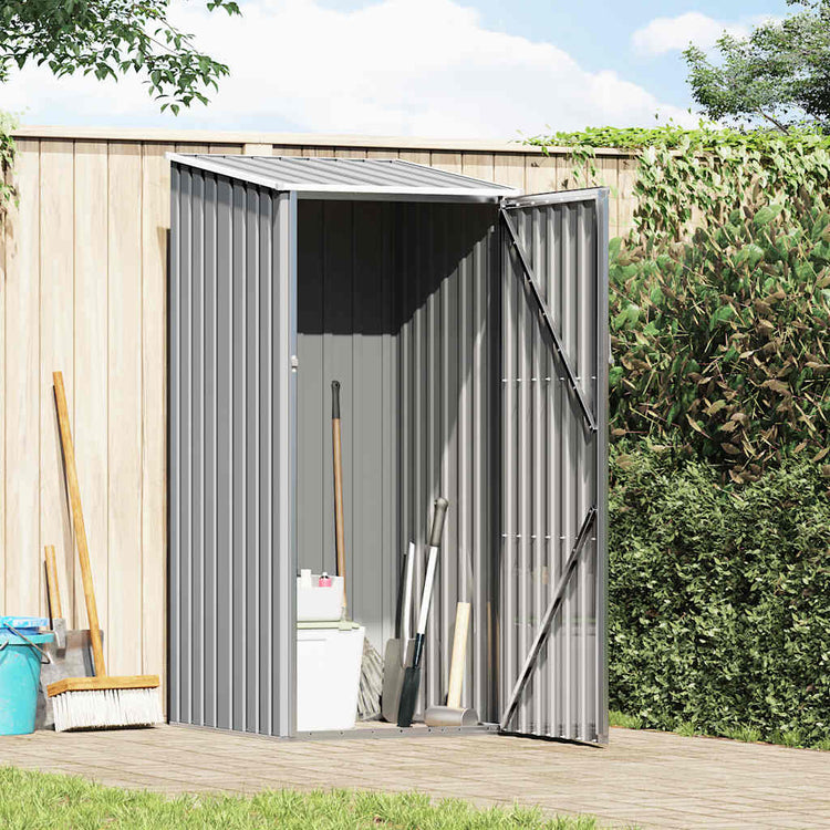 Vidaxl jardin hangar 87x98x159 cm gris en acier galvanisé
