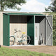 Vidaxl Firewood Shed 245x98x159 cm Galvanisé en acier vert