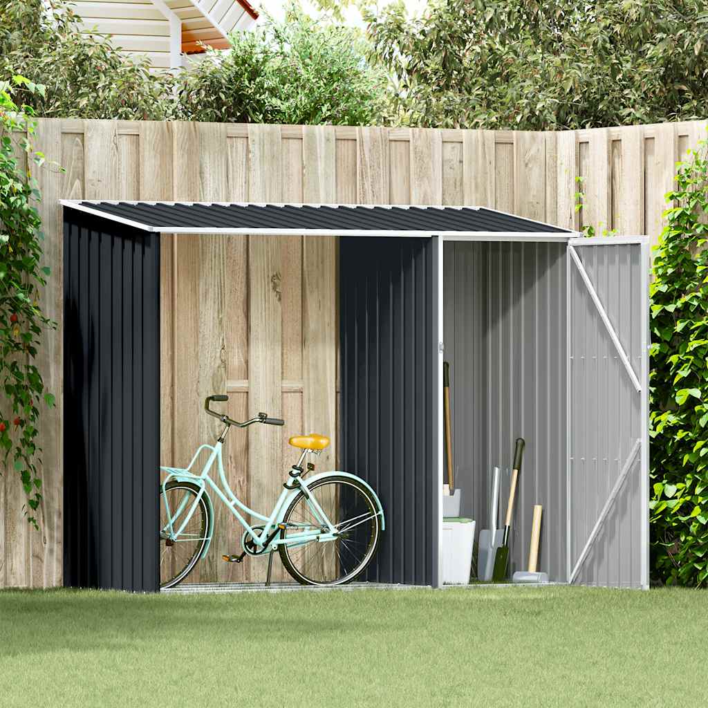 Vidaxl Firthoutschuur 245x98x159 cm anthracite en acier galvanisé