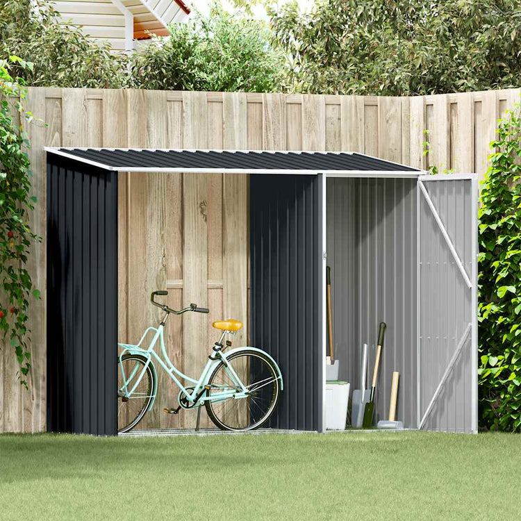 Vidaxl Firthoutschuur 245x98x159 cm anthracite en acier galvanisé