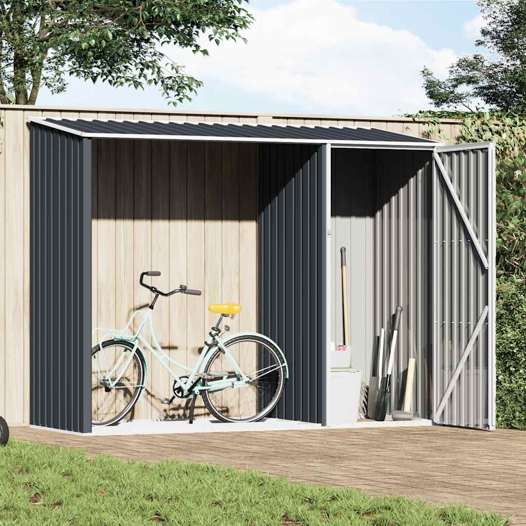 Vidaxl Firthoutschuur 245x98x159 cm anthracite en acier galvanisé