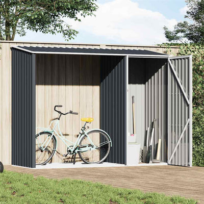 Vidaxl Firthoutschuur 245x98x159 cm anthracite en acier galvanisé