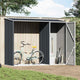 Vidaxl Firthoutschuur 245x98x159 cm anthracite en acier galvanisé