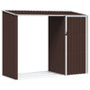 Vidaxl Sangle de bois de chauffage 245x98x159 cm brun en acier galvanisé