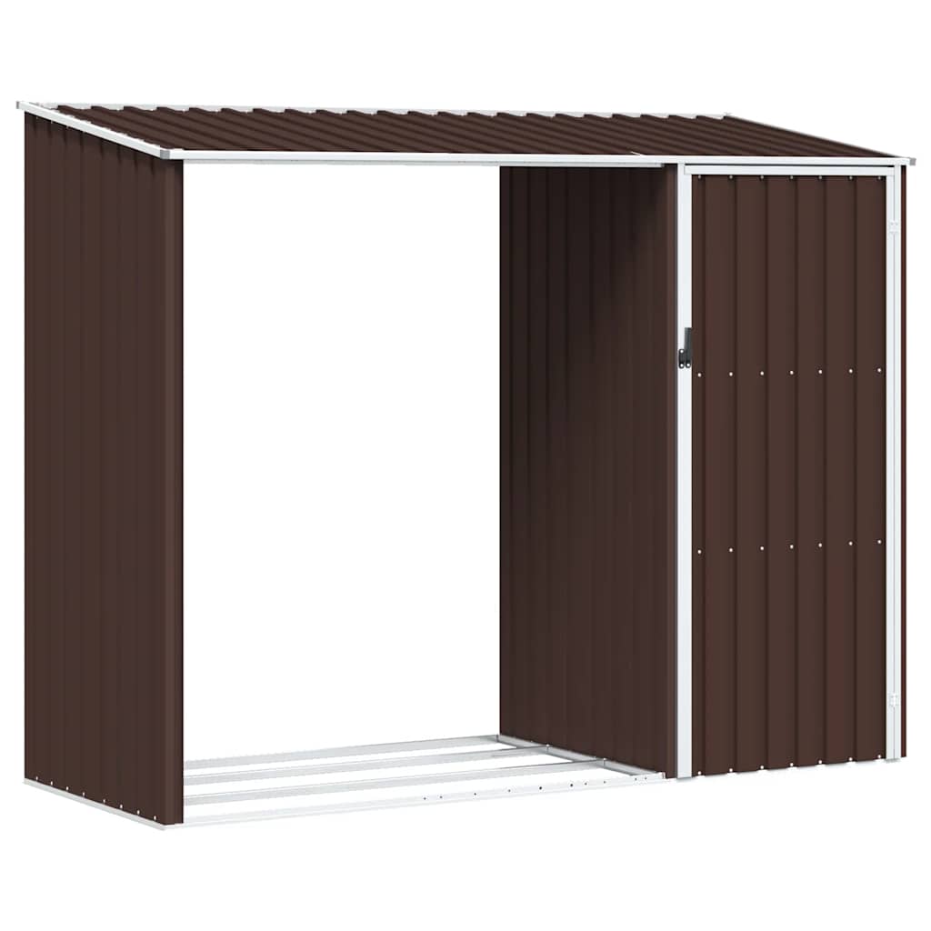 Vidaxl Sangle de bois de chauffage 245x98x159 cm brun en acier galvanisé