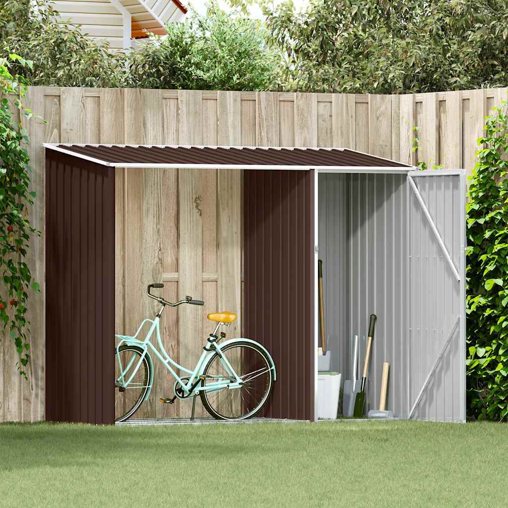 Vidaxl Sangle de bois de chauffage 245x98x159 cm brun en acier galvanisé