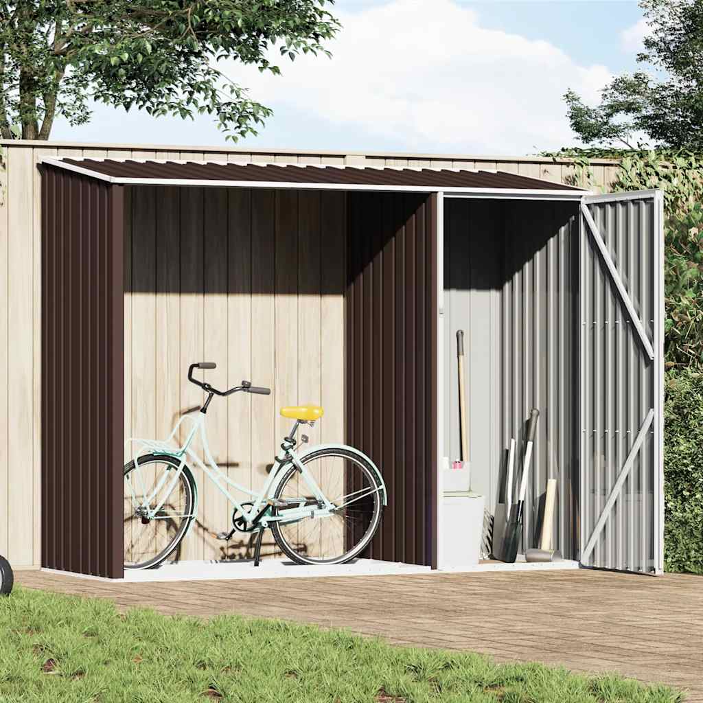 Vidaxl Sangle de bois de chauffage 245x98x159 cm brun en acier galvanisé