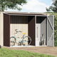 Vidaxl Sangle de bois de chauffage 245x98x159 cm brun en acier galvanisé