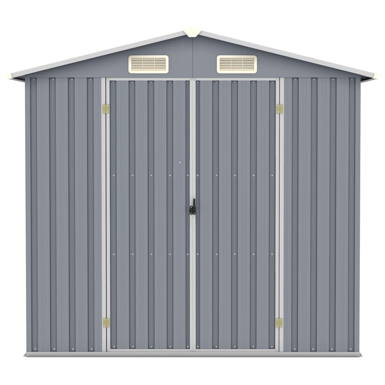 SHED JARDIN VIDAXL 205X129X183 CM Gray en acier galvanisé