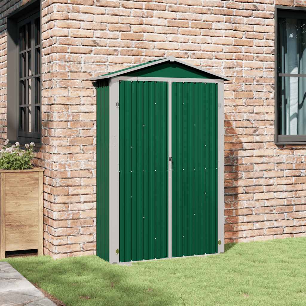 Vidaxl jardin hangar 116x45x175 cm en acier galvanisé vert