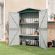 Vidaxl jardin hangar 116x45x175 cm en acier galvanisé vert