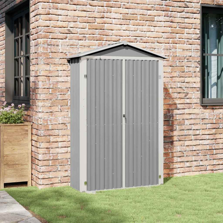 SHED JARDIN VIDAXL 116X45X175 cm Gray en acier galvanisé