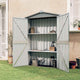 SHED JARDIN VIDAXL 116X45X175 cm Gray en acier galvanisé