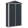 SHED JARDIN VIDAXL 116X45X175 cm Gray en acier galvanisé