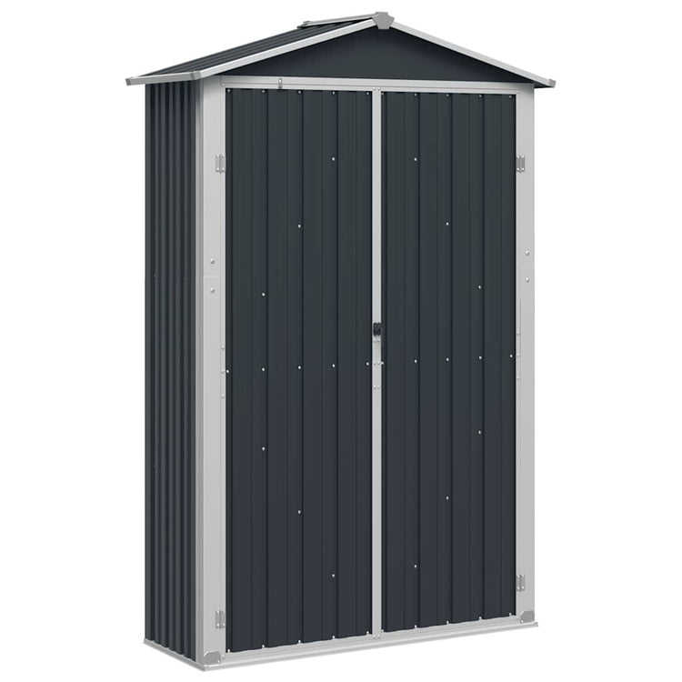 SHED JARDIN VIDAXL 116X45X175 cm Gray en acier galvanisé