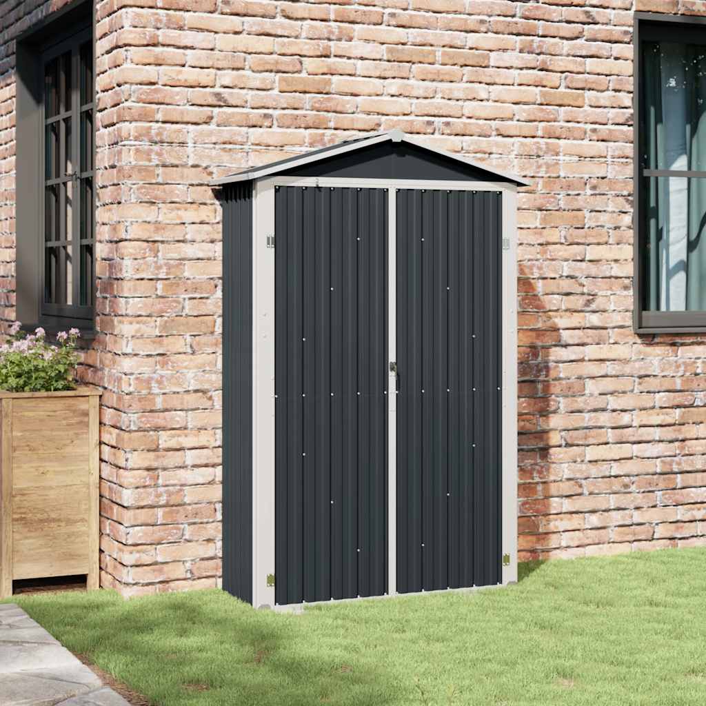 SHED JARDIN VIDAXL 116X45X175 cm Gray en acier galvanisé