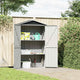 SHED JARDIN VIDAXL 116X45X175 cm Gray en acier galvanisé