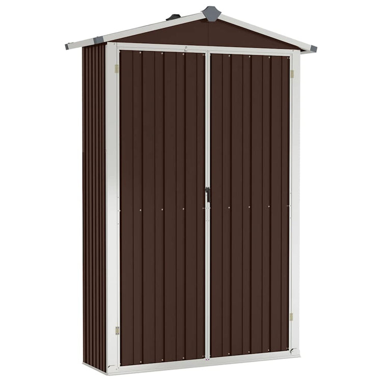 SHED JARDIN VIDAXL 116X45X175 CM BRORN ACIER GALVANISÉ