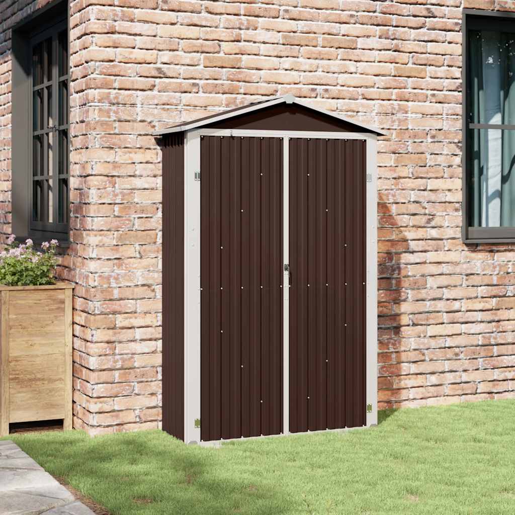 SHED JARDIN VIDAXL 116X45X175 CM BRORN ACIER GALVANISÉ