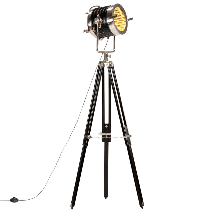 Lampadaire Vidaxl Driepoot 171 cm en bois de mangue massif noir