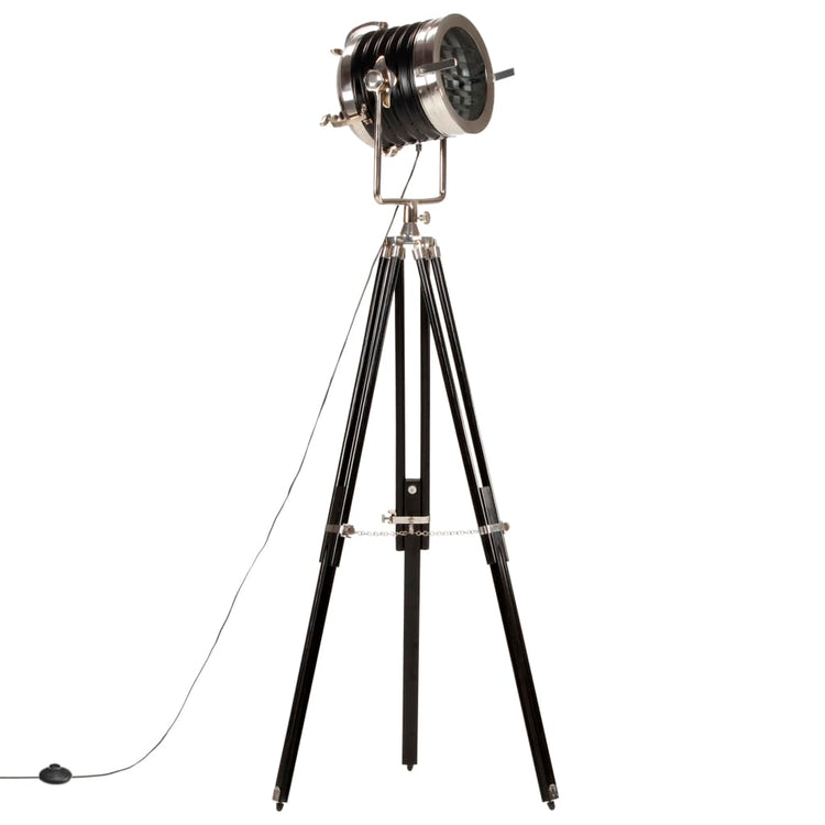 Lampadaire Vidaxl Driepoot 171 cm en bois de mangue massif noir