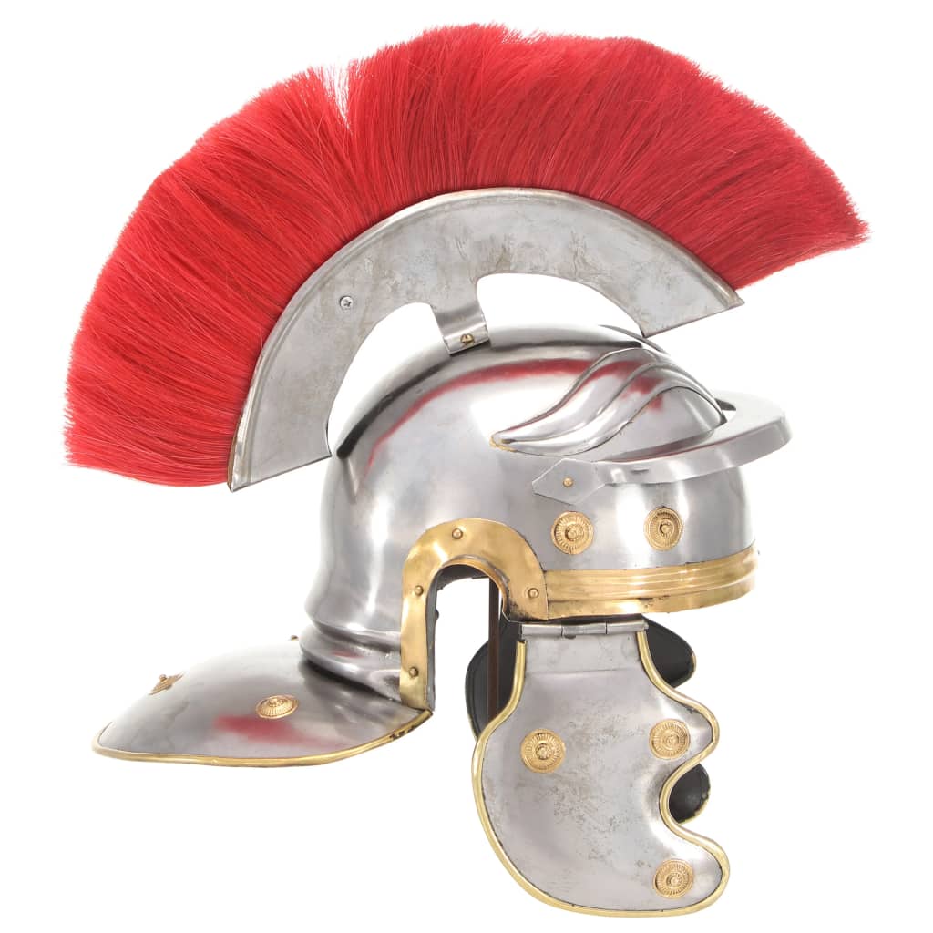 VidaXL casque de soldat réplique romaine acier couleur argent