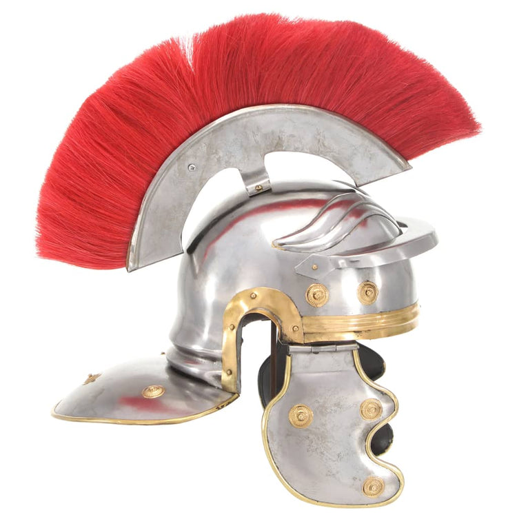 VidaXL casque de soldat réplique romaine acier couleur argent
