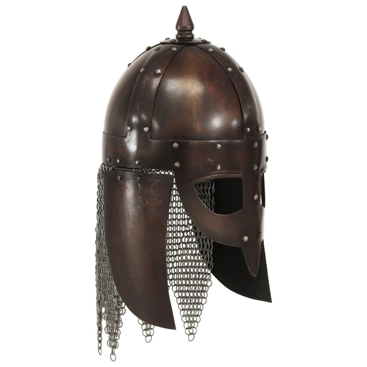 Vidaxl Viking Casque Replica Larp Steel Copper colored