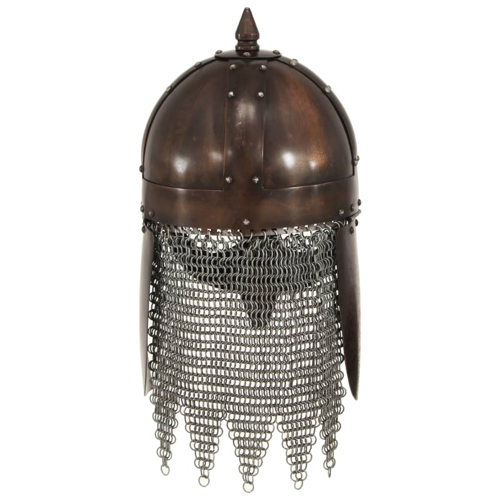 Vidaxl Viking Casque Replica Larp Steel Copper colored