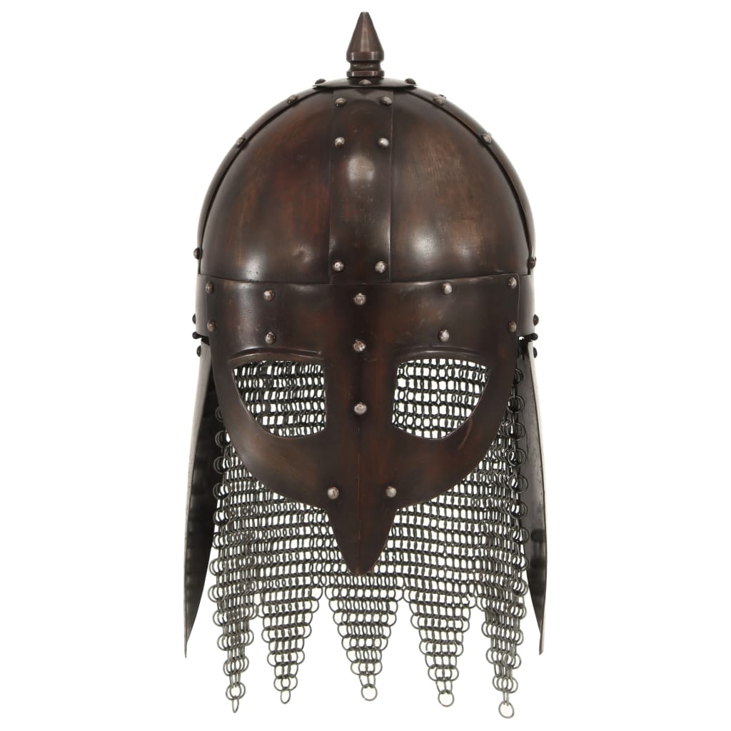 Vidaxl Viking Casque Replica Larp Steel Copper colored