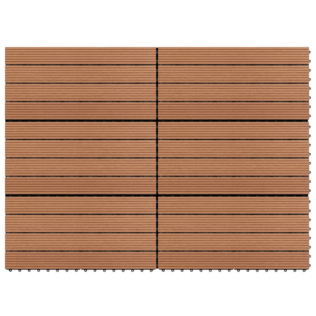 Carreaux vidaxl 6 pcs 1 m² 60x30 cm HKC Brown