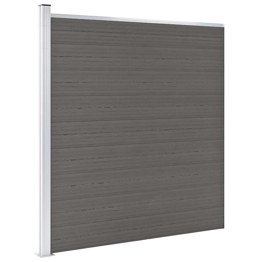 VidaXL clôture 175x186 cm hkc gris