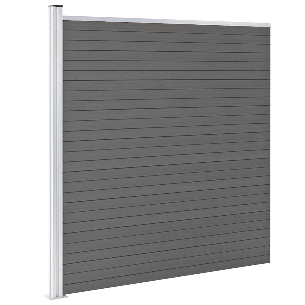 VidaXL clôture 175x186 cm hkc gris