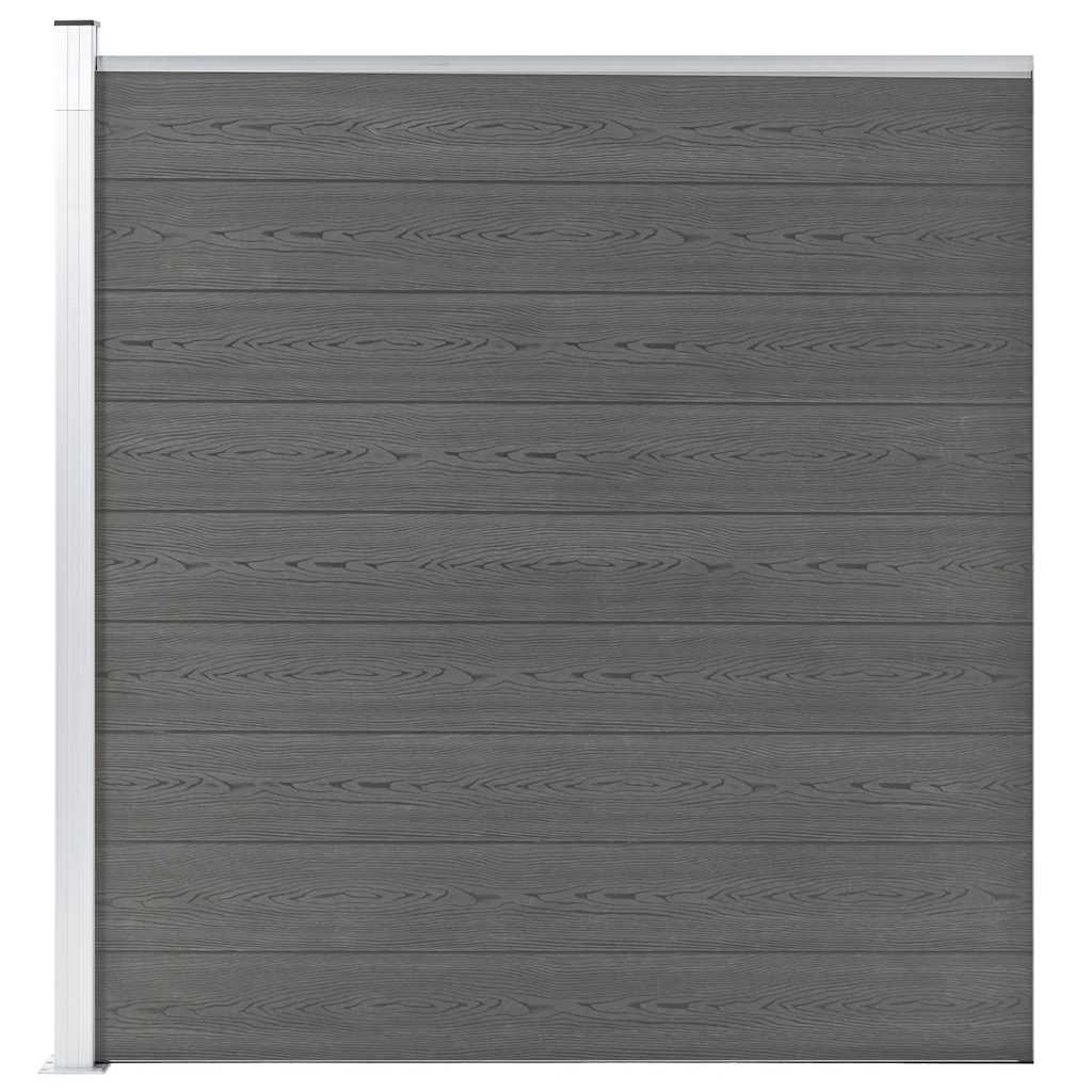 VidaXL clôture 175x186 cm hkc gris
