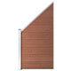 Panneau de clôture Vidaxl 95x (105-180) CM HKC Brown
