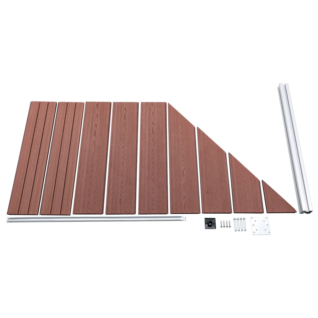 Panneau de clôture Vidaxl 95x (105-180) CM HKC Brown