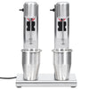 Vidaxl Milkshake Mixer avec doubles tasses en acier inoxydable 2 L