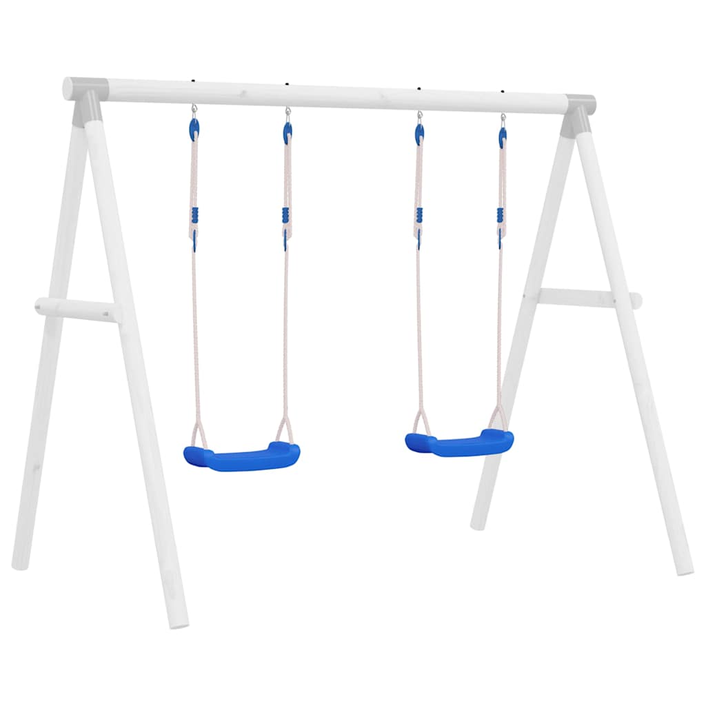 Vidaxl Swing Sièges 2 ST avec des cordes 37x15 cm Bleu en polyéthylène