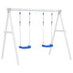 Vidaxl Swing Sièges 2 ST avec des cordes 37x15 cm Bleu en polyéthylène