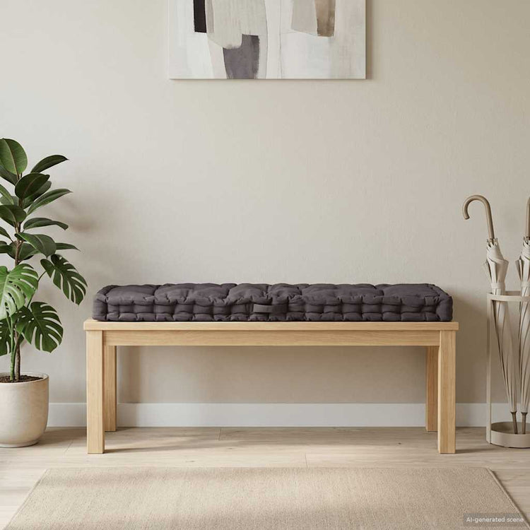 Coussin de plancher de palette vidaxl 120x40x7 cm anthracite de coton