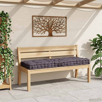 Coussin de plancher de palette vidaxl 120x80x10 cm anthracite de coton