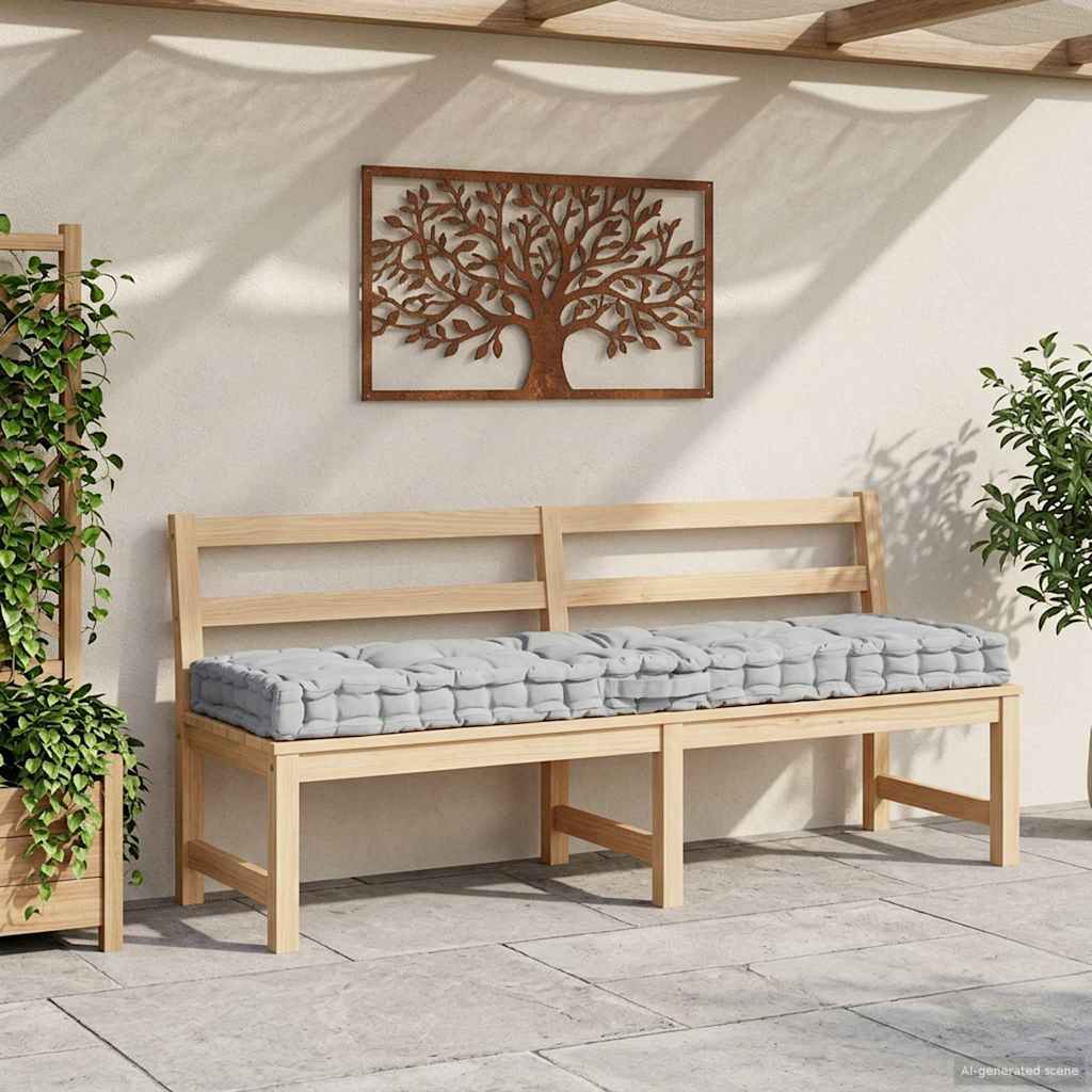 Coussin de plancher de palette vidaxl 120x40x7 cm gris coton