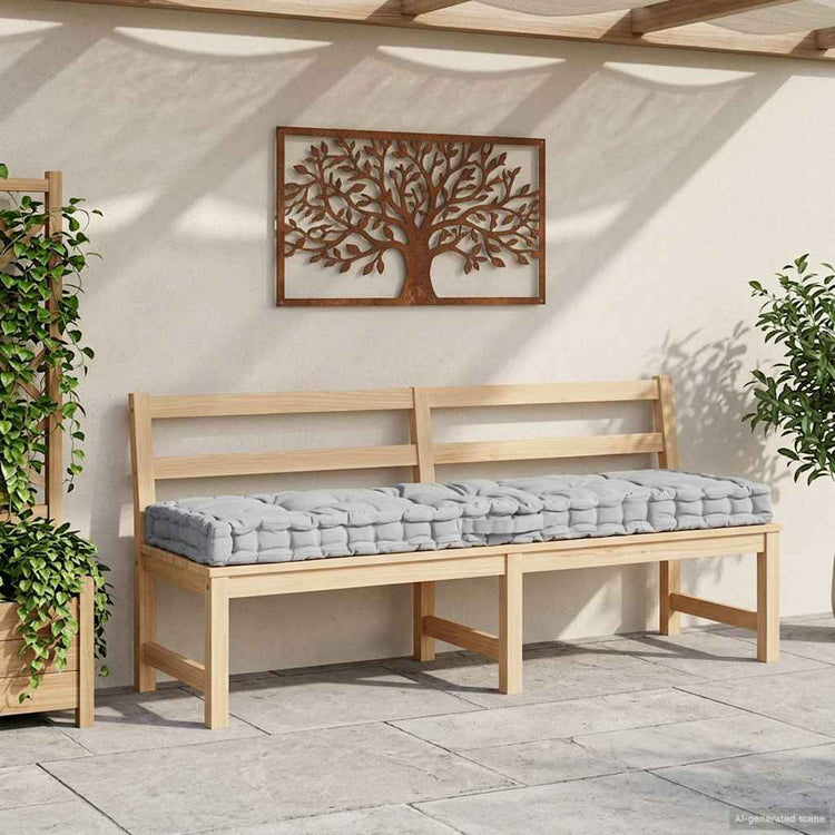 Coussin de plancher de palette vidaxl 120x40x7 cm gris coton