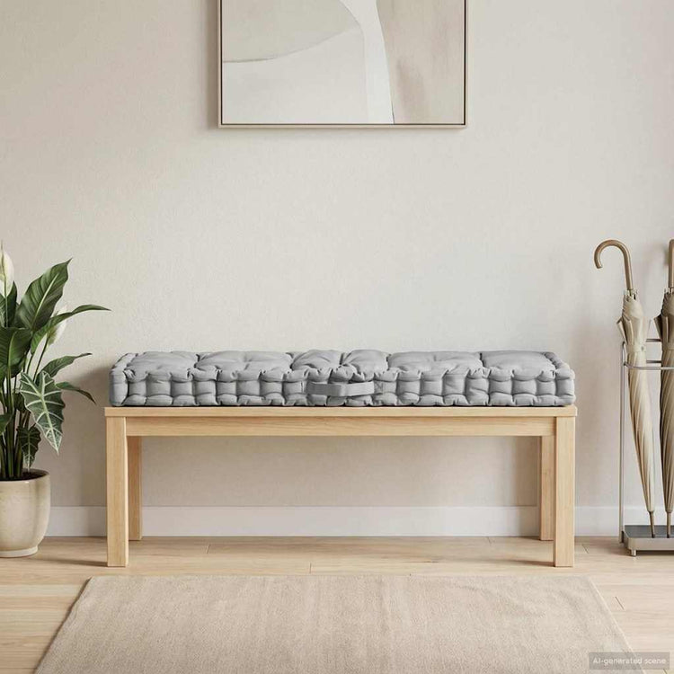 Coussin de plancher de palette vidaxl 120x40x7 cm gris coton