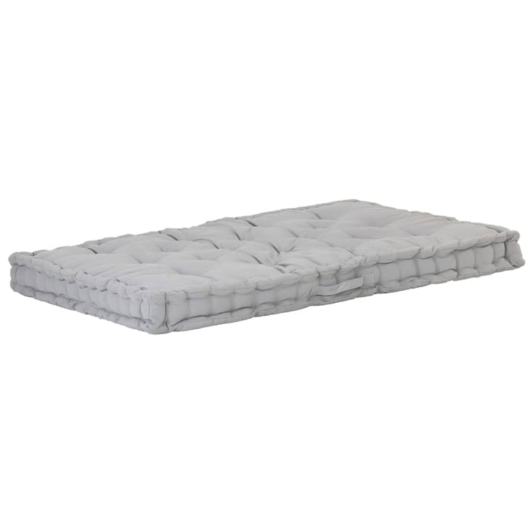 Coussin de plancher de palette vidaxl 120x80x10 cm gris coton