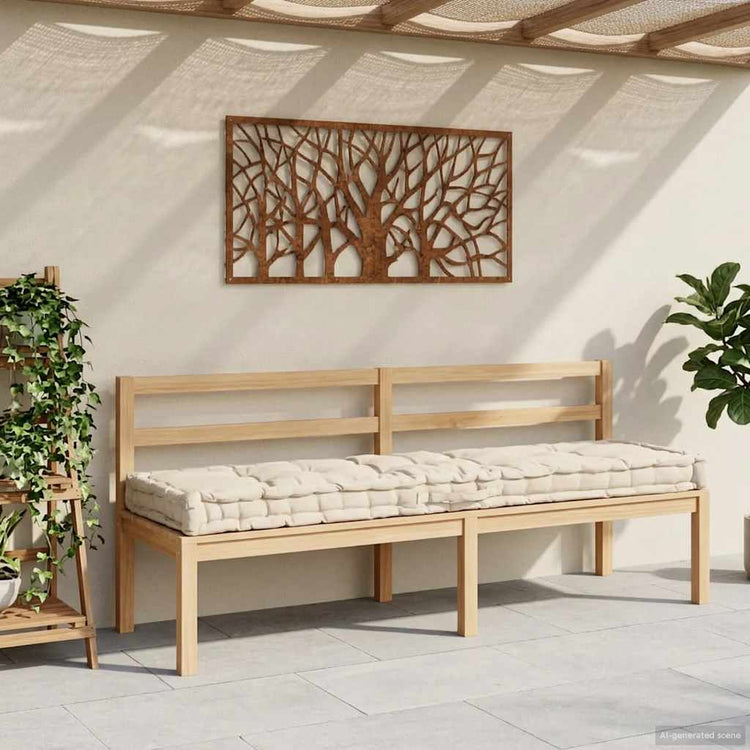 Coussin de plancher de palette vidaxl 120x40x7 cm beige coton