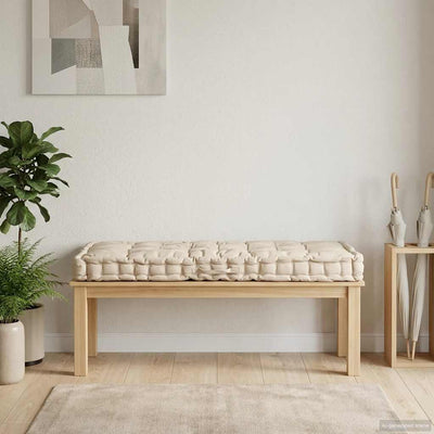 Coussin de plancher de palette vidaxl 120x80x10 cm beige coton