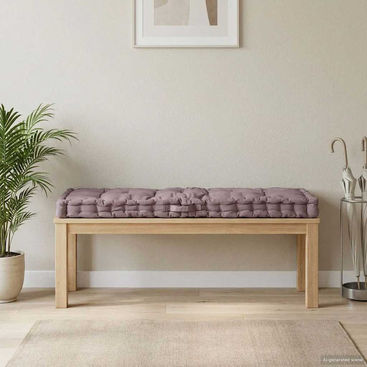 Coussin de plancher de palette vidaxl 120x40x7 cm coton taupe