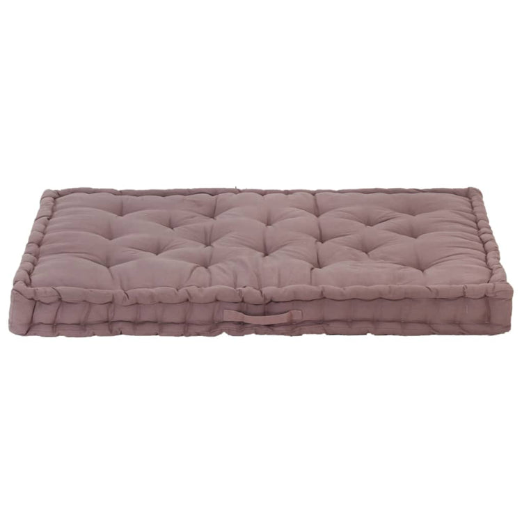 Coussin de plancher de palette vidaxl 120x80x10 cm coton taupe