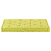 Coussin de plancher de palette vidaxl 120x40x7 cm vert coton